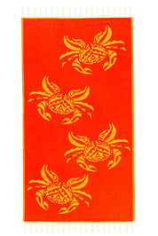 Crabs Orange - Turkish Towel