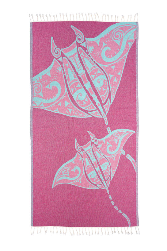 Manta Ray Turkish Towel - Rose