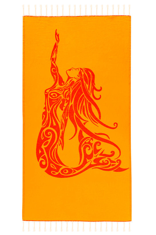 Mermaid Orange - Turkish Towel