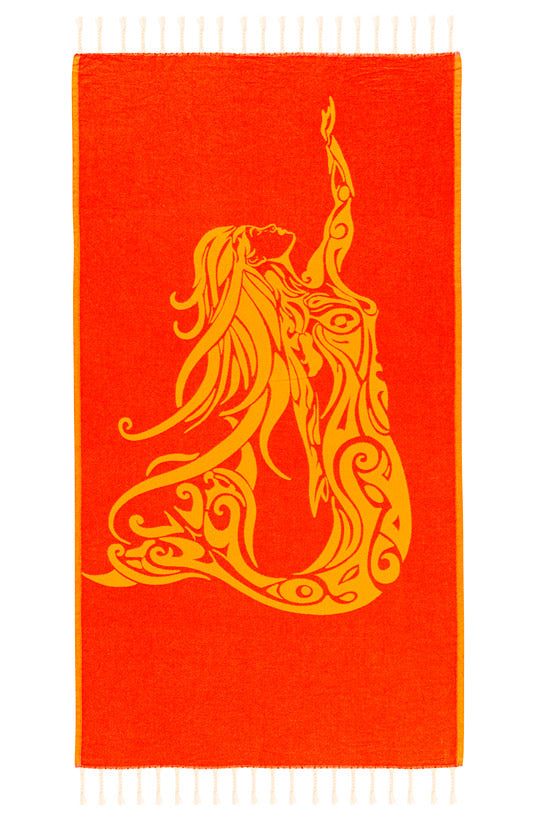 Mermaid Orange - Turkish Towel