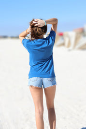 Short Sleeve Soft Fitted Tee - Cool Blue