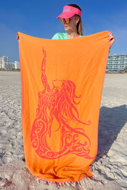 Mermaid Orange - Turkish Towel