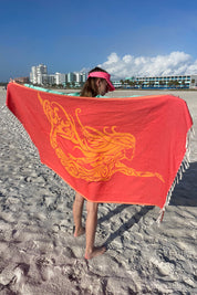 Mermaid Orange - Turkish Towel