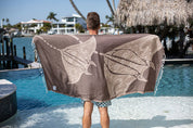 Manta Ray Turkish Towel - Beige
