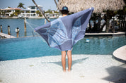 Manta Ray Turkish Towel - Bleue