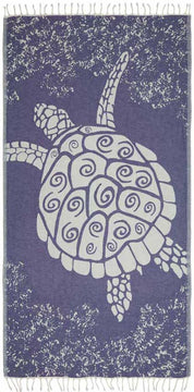Galapagos Turtle Turkish Towel - Bleue - Sun Drunk
