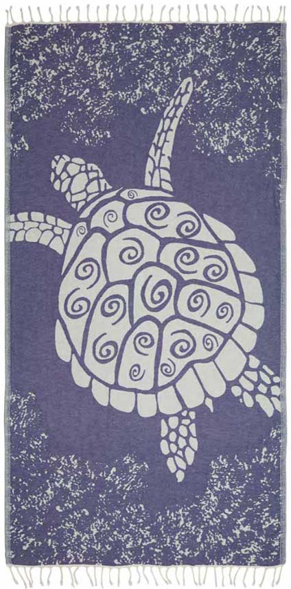 Galapagos Turtle Turkish Towel - Bleue - Sun Drunk