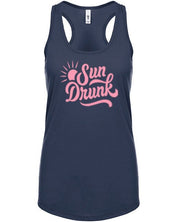 Ladies Racerback Tank Top - Indigo - Sun Drunk