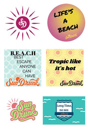 Sun Drunk Stickers - Sun Drunk